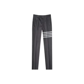 THOM BROWNE 4 Bar Turn Up Hem Tailored Trousers