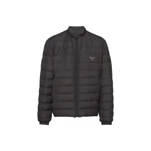 PRADA Short Polyester Down Jacket Jackets Coats Men's Black