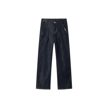 Yiwen Jeans Unisex Dark Blue