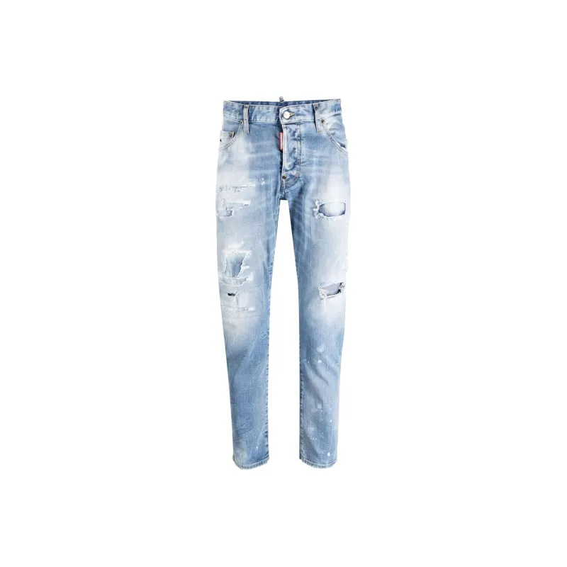 DSQUARED 2 Distressed Straight Leg Jeans-6