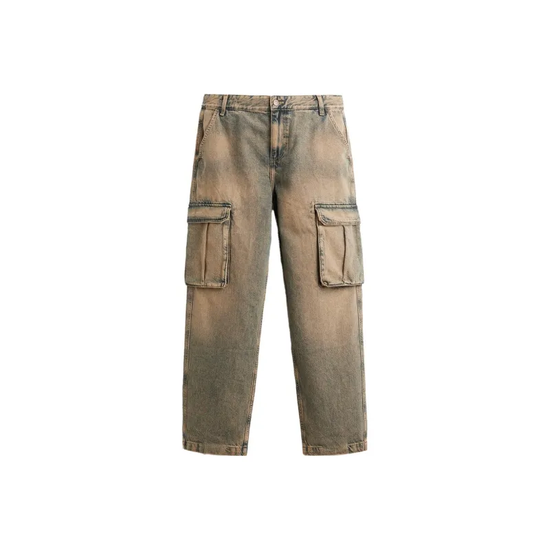 ZARA Jeans Men Yellow Ochre-0