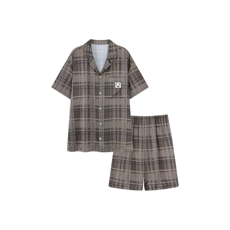 CHUDUAN Pajama Set Men's Coffee-0