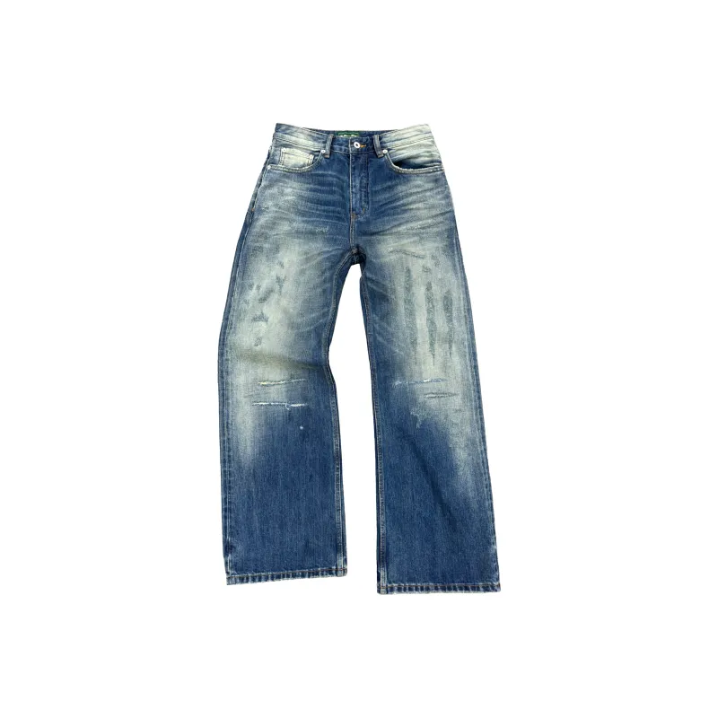 Haonanhuang Jeans Unisex Blue-0