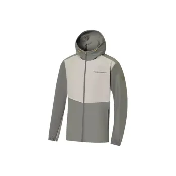 XTEP Variety Training Collection Trench Coat Men's Frost Earth Gray/Dark Aqua Green