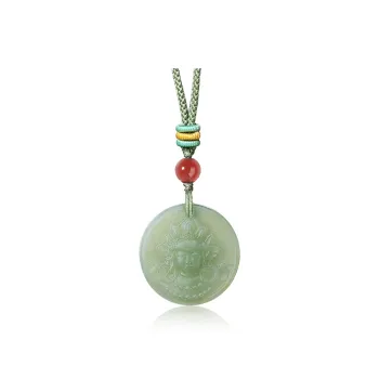 ZENGCAI Pendants Pale Greenish White Jade Unisex