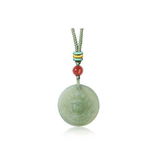 ZENGCAI Pendants Pale Greenish White Jade Unisex