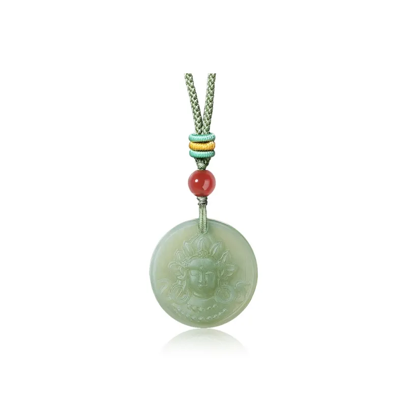 ZENGCAI Pendants Pale Greenish White Jade Unisex-0