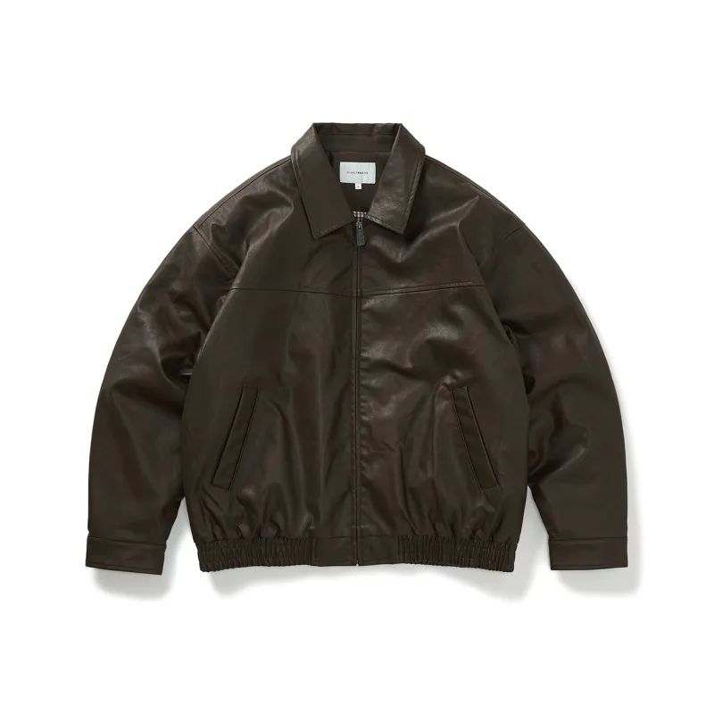 714STREET Leather Jacket Thickened Puffer Jacket Unisex-21