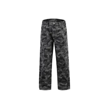 Menglaini Jeans Unisex Camouflage