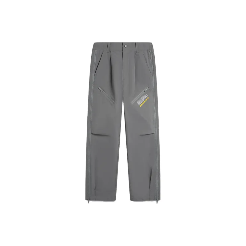 LiNing CF Tracing Knitted Sports Pants Men's Thunderstorm Gray-0