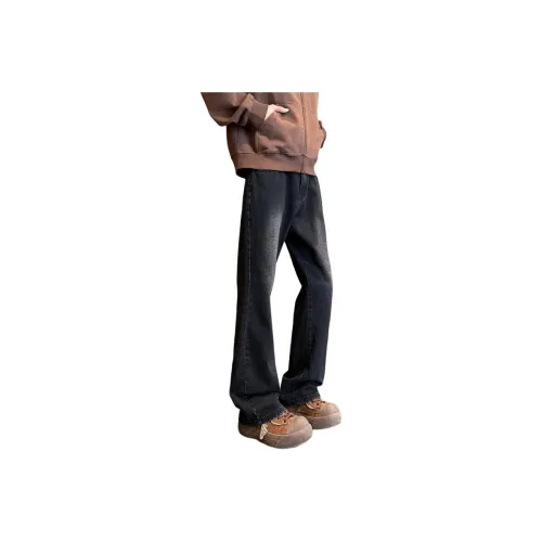 Bershka Niebieskie mom jeans w stylu lat 90