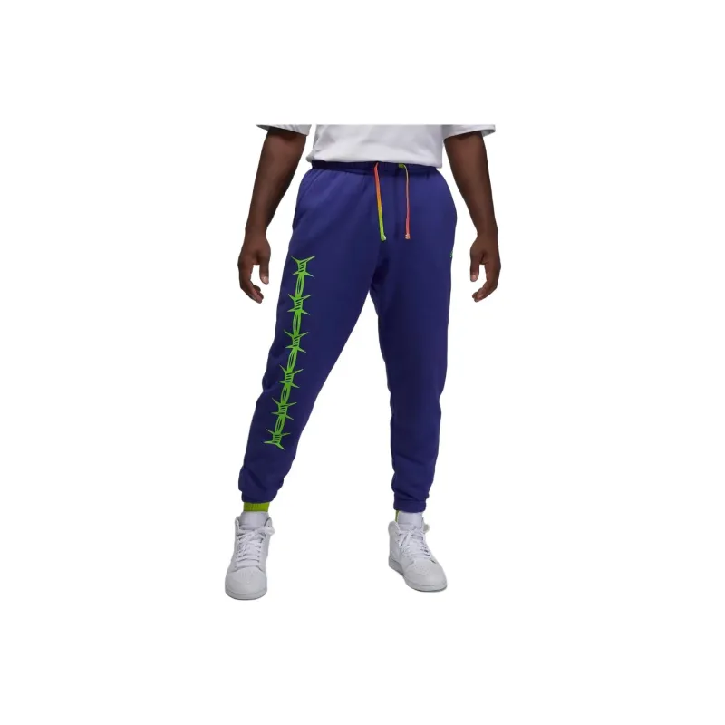 Jordan Flight MVP Knitted Sports Pants Men's Purple-0