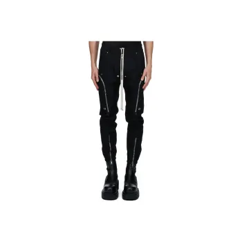 RICK OWENS Bauhaus Zip Detailed Drawstring Cargo Pants