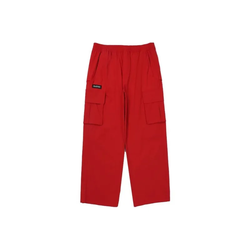 FILA Knitted Sweatpants Unisex Red-0