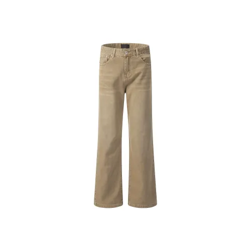 GBXM Jeans Unisex Gray Chrysanthemum Yellow