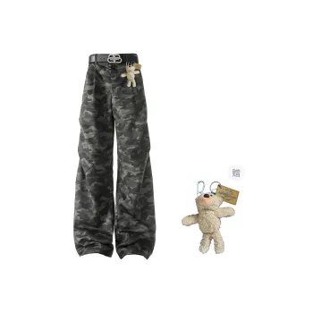 HOKLV Jeans Unisex Camouflage