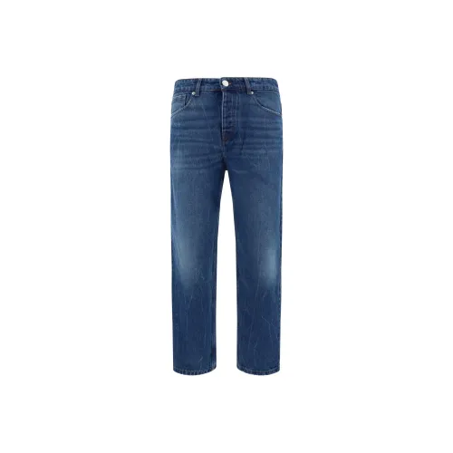 AMIPARIS Paris Logo Patch Straight Leg Jeans