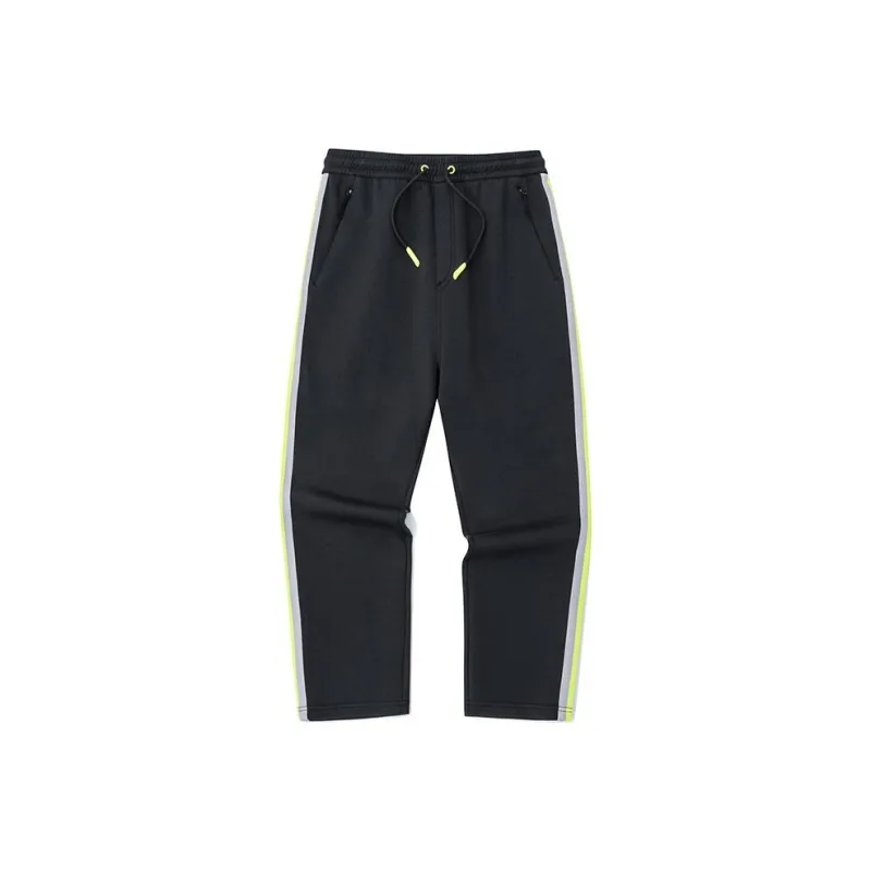 Anta x ANTA X Robert Geller Variety Training Collection Knitted Sports Pants Men's Night Black-0