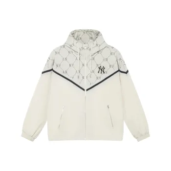 MLB MONOGRAM Collection New York Yankees 24FW Windproof Jacket Unisex Dark Cream