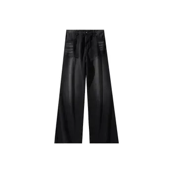 Menglaini Jeans Unisex Black Gray