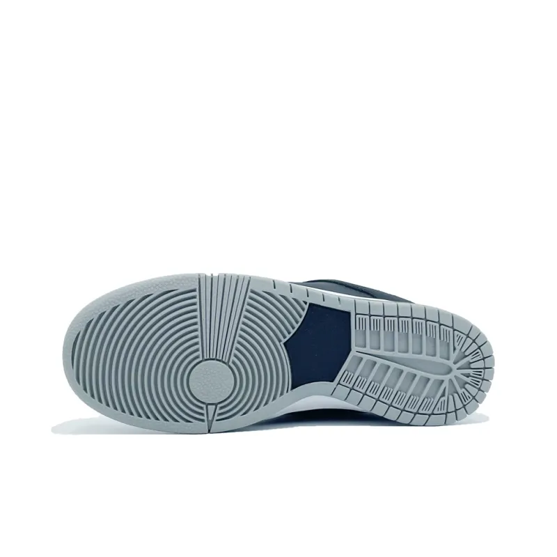 PAIN OR PLEASURE Low Top Skateboard Shoes Unisex Dark Blue White-3