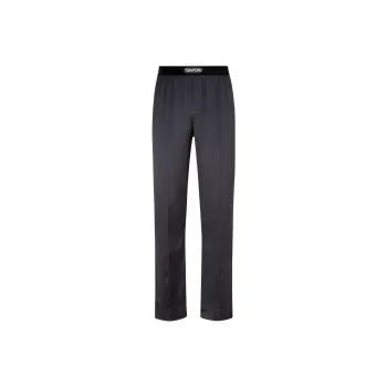 TOM FORD Logo waistband Silk Pajama Trousers
