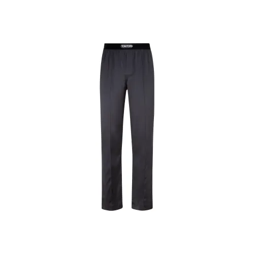 TOM FORD Logo waistband Silk Pajama Trousers