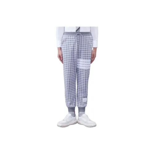 THOM BROWNE Check Jacquard 4 Bar Sweatpants