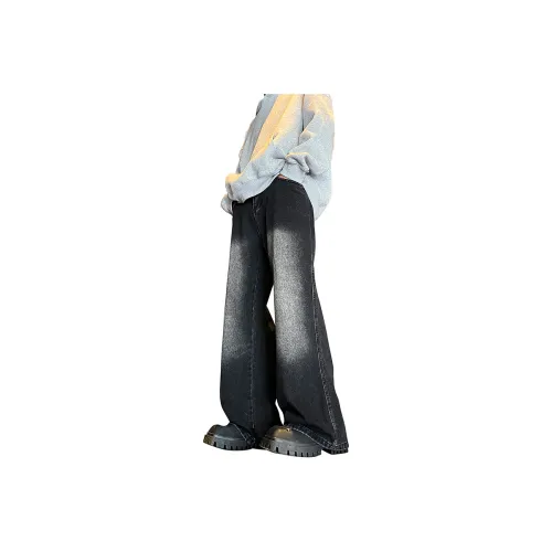 PAINT STAIN Jeans Unisex Black