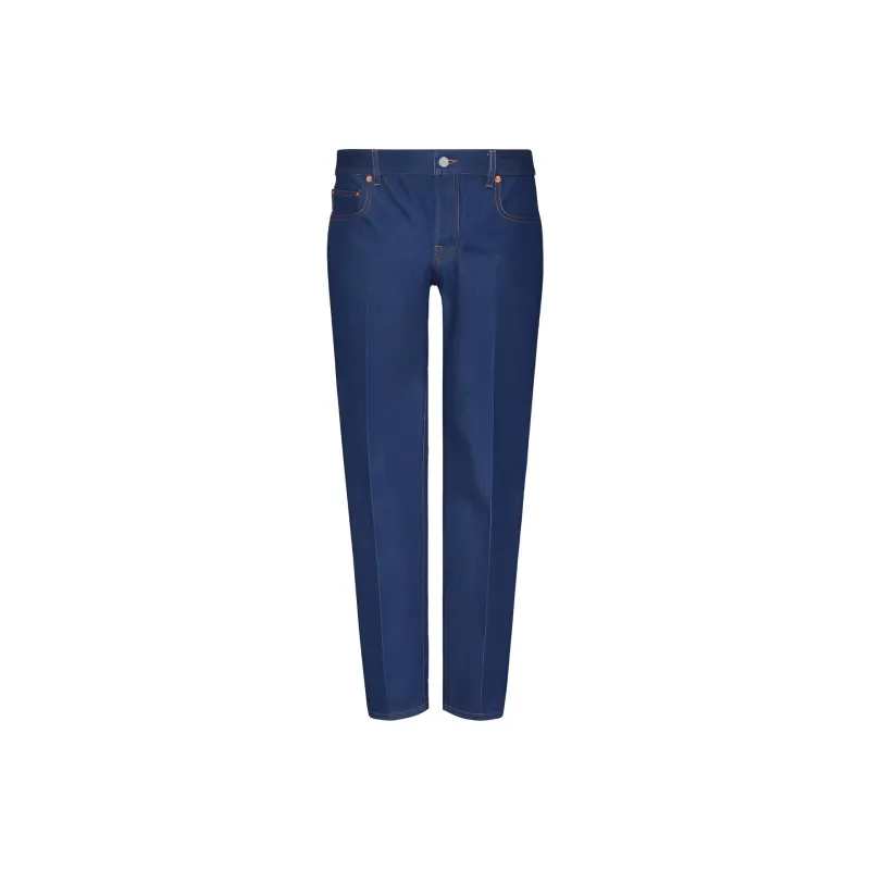 Valentino Denim Pants With Maison Valentino Tailoring Label Jeans Men's Blue-0
