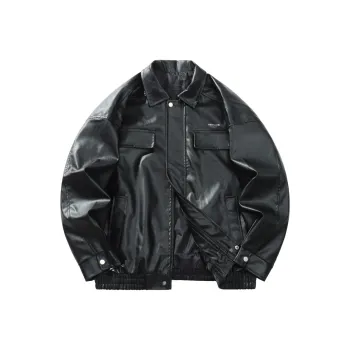 Tre Club Leather Jacket Unisex Black
