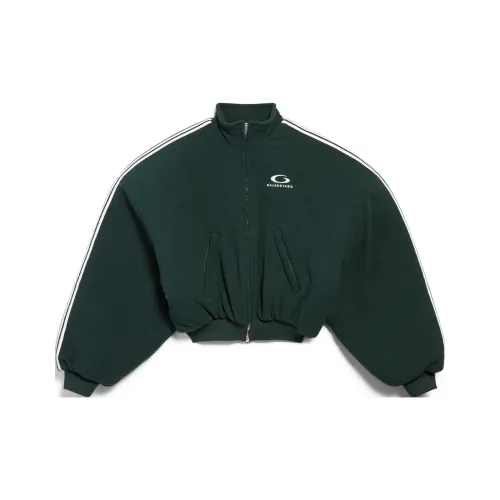 Balenciaga SS25 LOOP SPORTS ICON ROUND Jackets & Coats Loose Fit Unisex Green