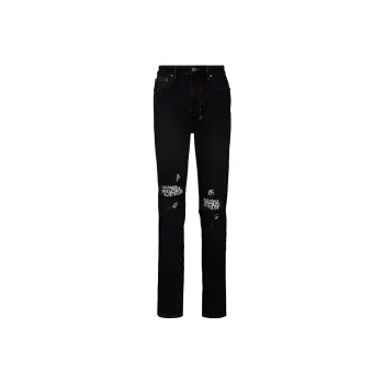 Ksubi Chitch Leopard Patch Krow Jeans