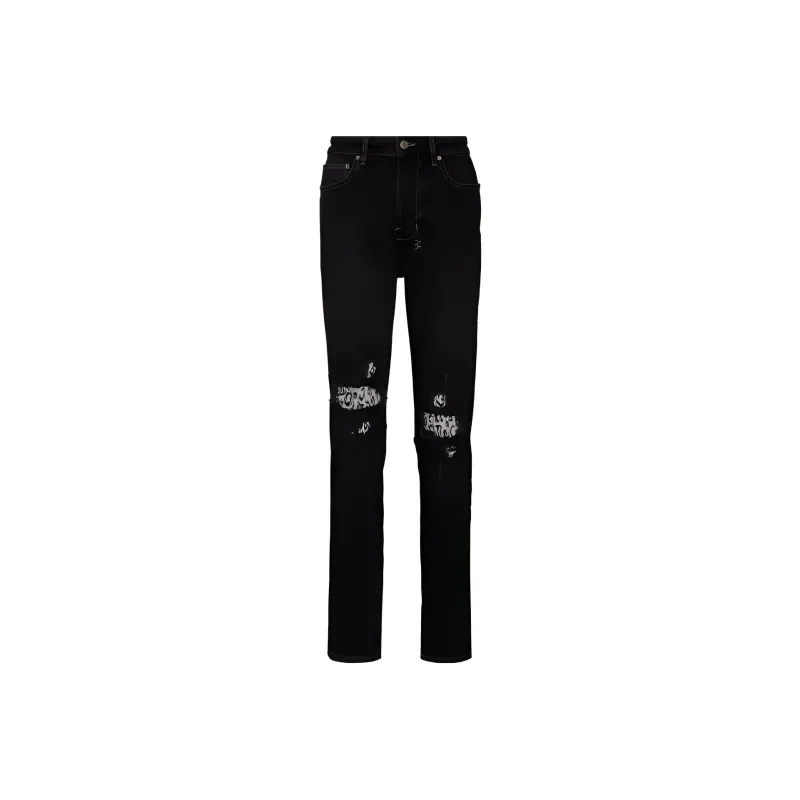 Ksubi Chitch Leopard Patch Krow Jeans-0