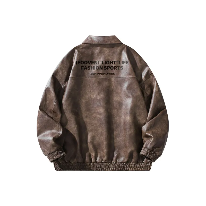 EOOVEN Leather Jackets Unisex-3