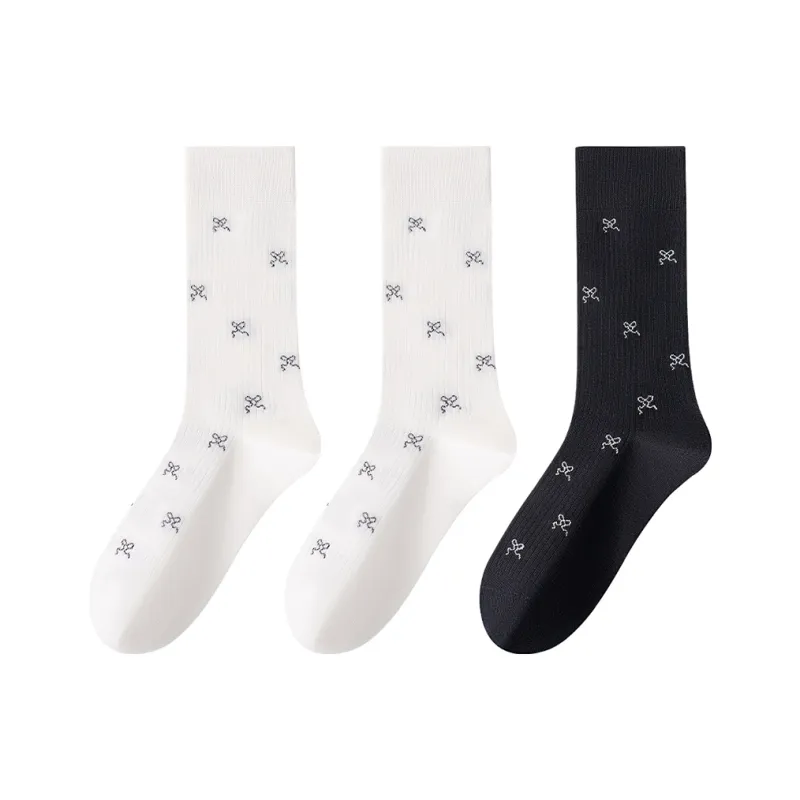 MIIOW Mid Calf Socks Women's 3 Pack-25