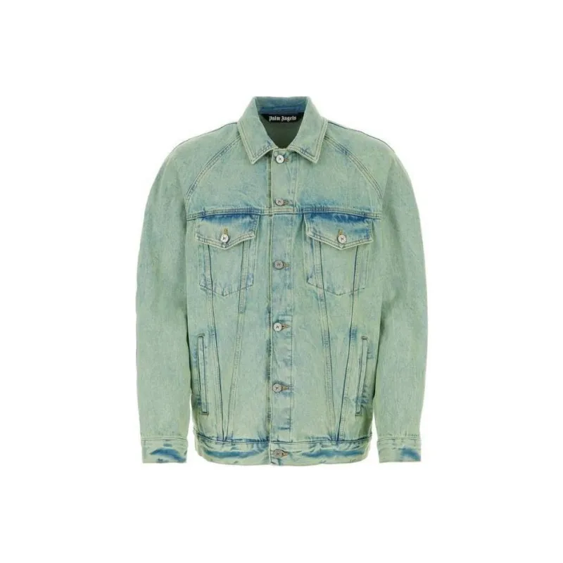 PALM ANGELS Overdyed Buttoned Denim Jacket-0