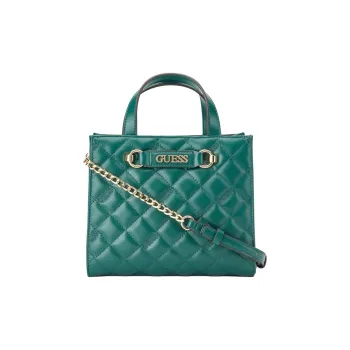 GUESS Polyurethane Tote Bag Shopping Bag Shoulder Bag Handbag Mini Women's Green