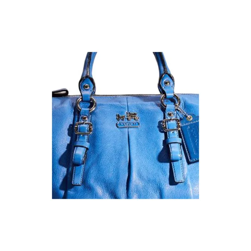COACH Madison Leather Crossbody Handbags Large Size Unisex Blue-2