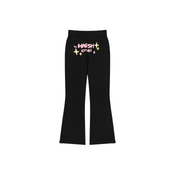 HARSH AND CRUEL Flared Pants Casual Pants Unisex Black