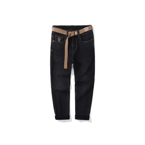 JUCY JUDY Jeans Unisex Black Gray Fleece Lined