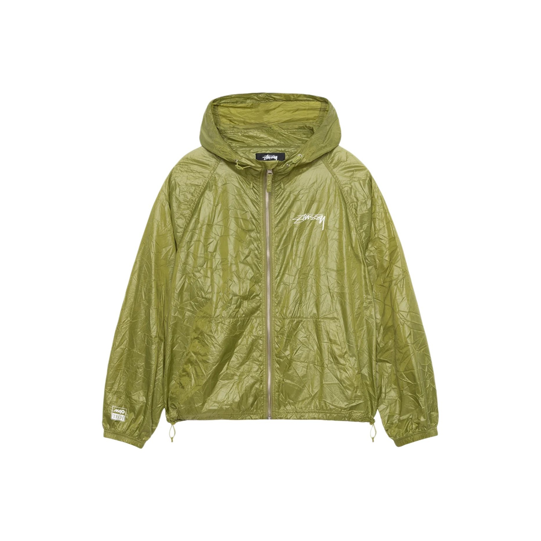 Stussy Wrinkled Nylon Beach Shell Jacket Black S - POIZON