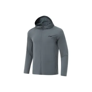 LiNing Fitness Series Jackets Coats Men's Thunderstorm Gray