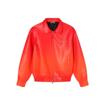 AFGK FW24 Leather Jacket Unisex Gradient Red
