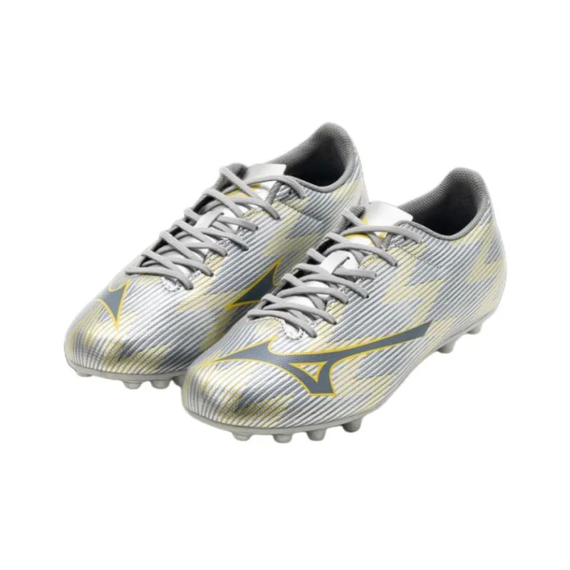 Mizuno Alpha 2 AG Rubber Short Studs Anti Slip Wear Resistant Soccer Shoes Men's Silver-1