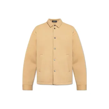 DSQUARED 2 Logo Embossed Straight Hem Over Shirt