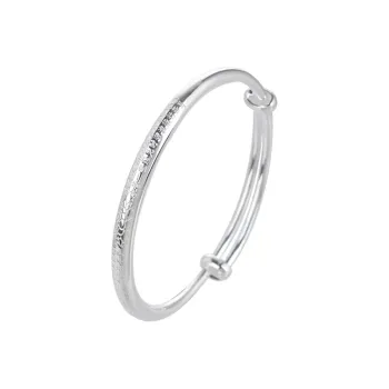 CHIC ZONE 999 Fine Silver Bangles Unisex