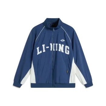 LiNing Sports Trend Series Trench Coat Men's Deep Prussian Blue