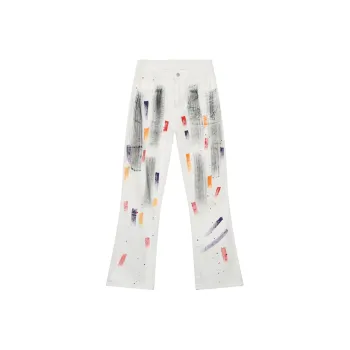 Voguo Relay Jeans Unisex Painted White