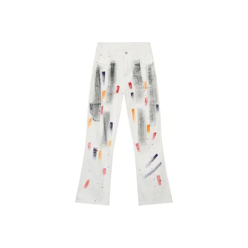 Voguo Relay Jeans Unisex Painted White